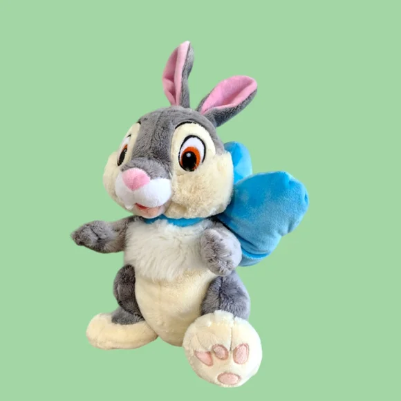 Disney Toys Disney Store Plush Thumper With Blue Ribbon Rabbit